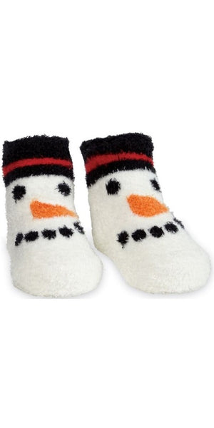 alt="These super soft cotton chenille showman socks are perfect to warm little tootsies on cold December days. 0-6 months"