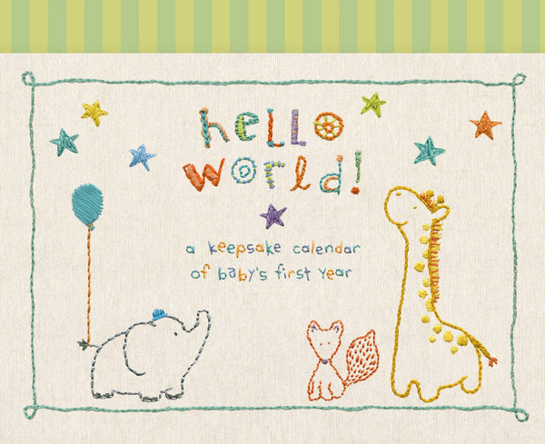 alt=“Made With Love  Baby’s First Year Calendar with animals includes stickers to mark special milestones”