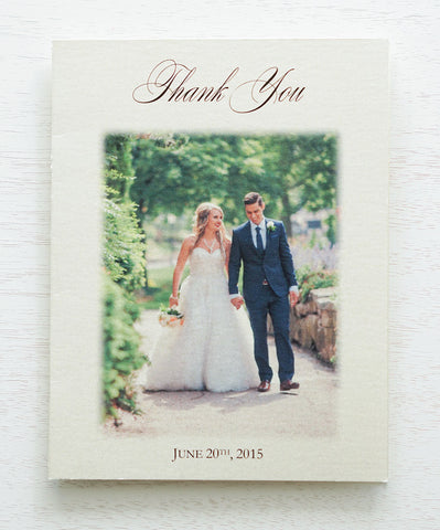 Wedding • Folded Photo Thank You Card