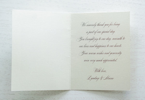 Wedding • Folded Photo Thank You Card