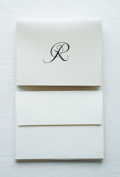 alt="personalized note cards with monogram detail"